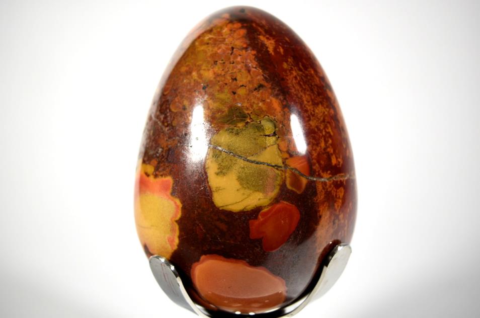 Large King Cobra Jasper Mounted Crystal Egg 21.3cm