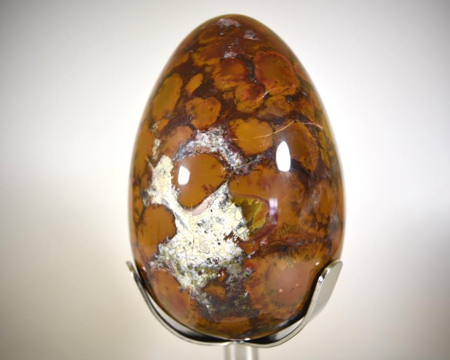 Large King Cobra Jasper Mounted Crystal Egg 22.2cm