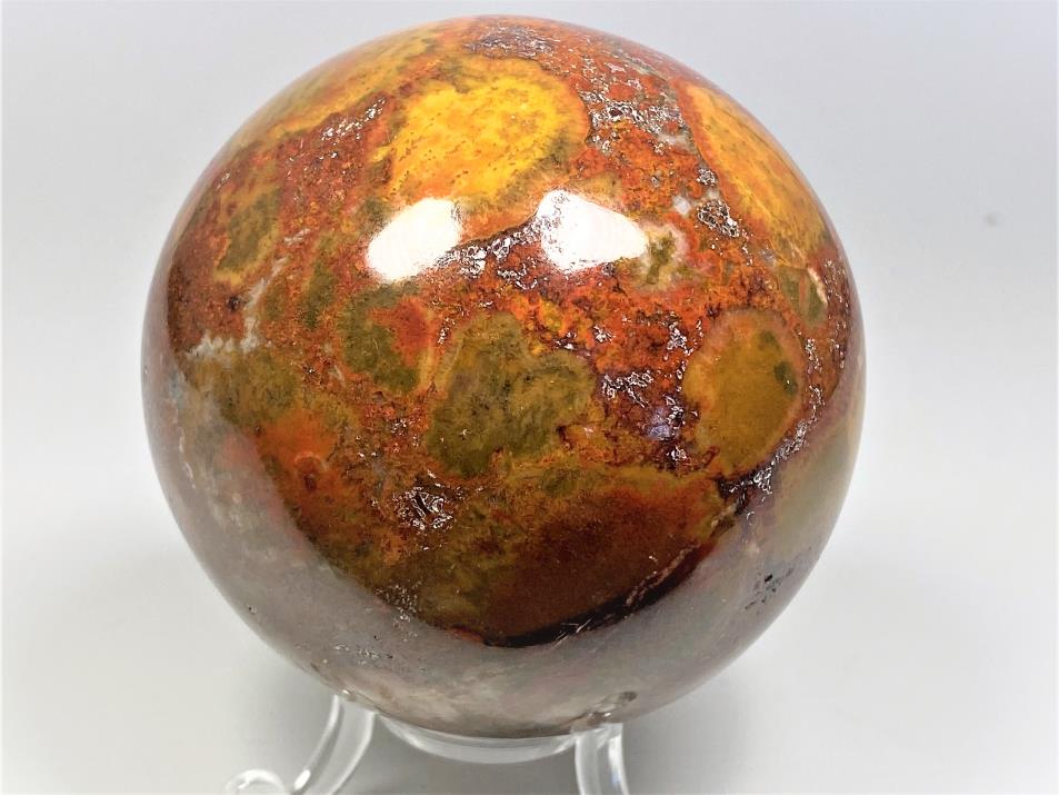 Large King Cobra Jasper Crystal Sphere 7.7cm