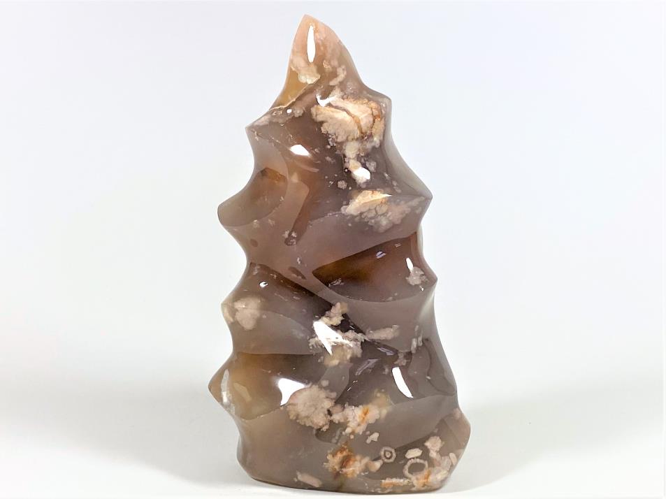 Large Cherry Blossom Agate Crystal Flame Shape 19cm