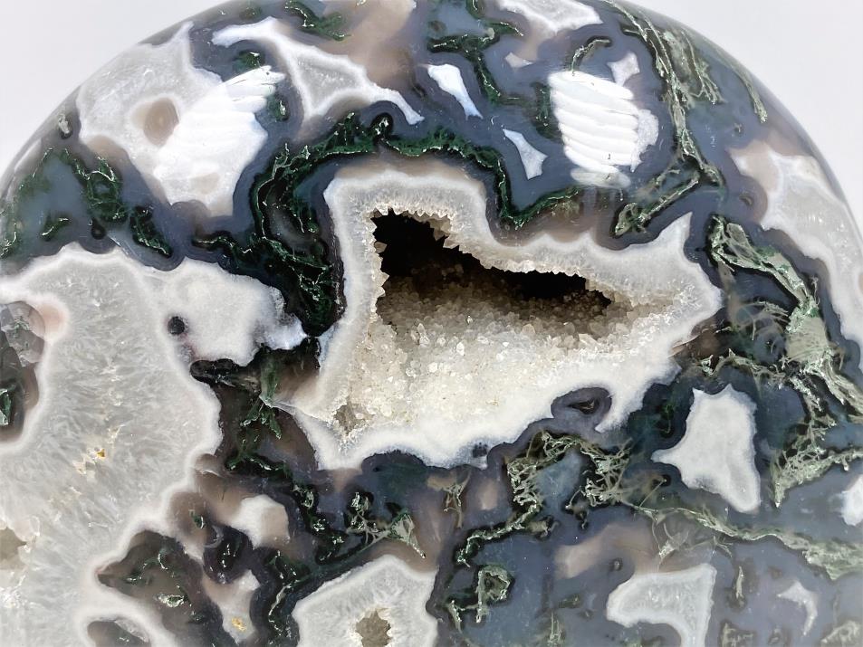 Large Druzy Moss Agate Crystal Freeform 15cm