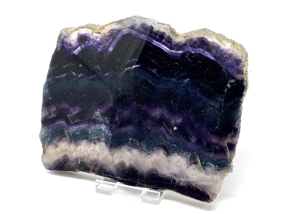 Large Rainbow Fluorite Crystal Slice 13.2cm