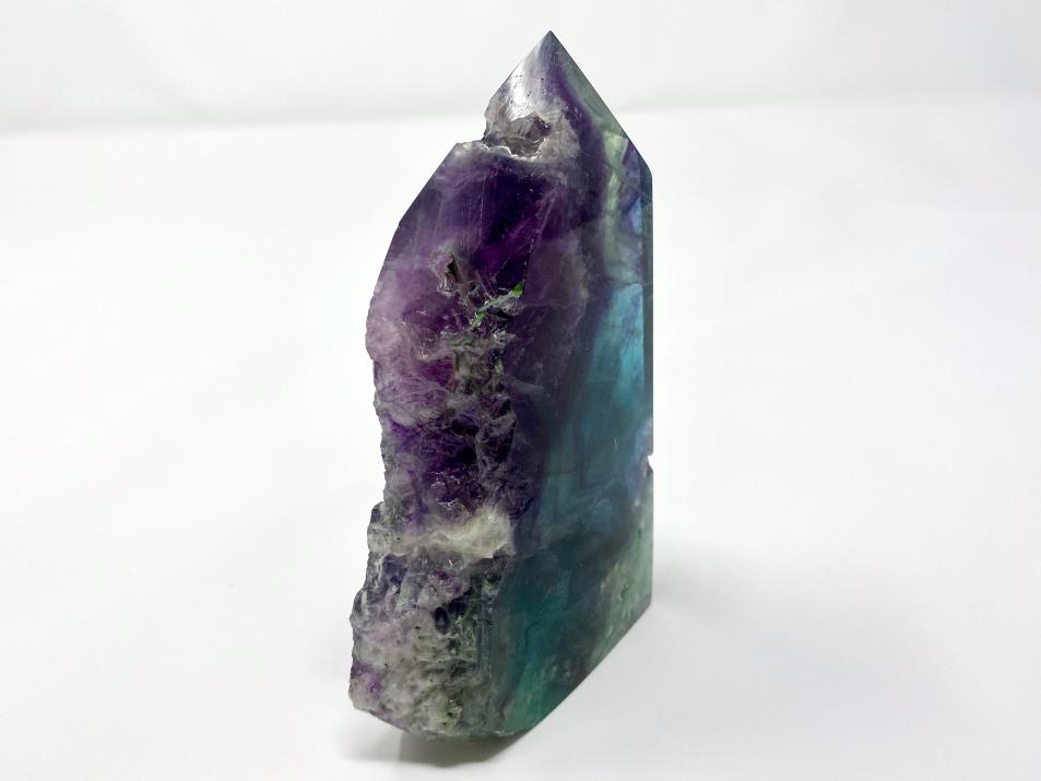 Large Rainbow Fluorite Crystal Wave Point 13.3cm