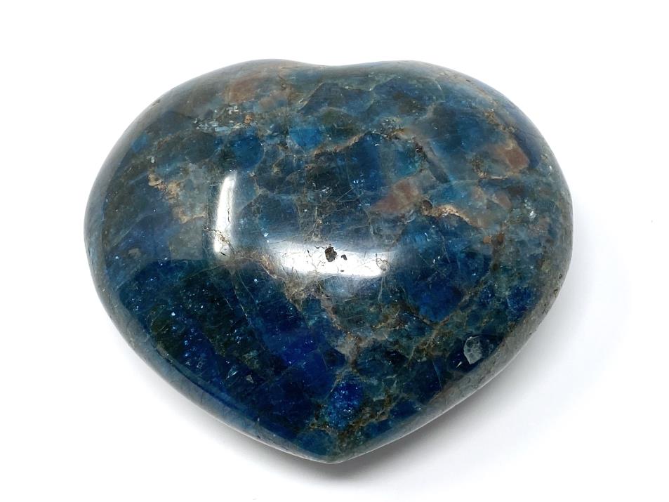 Large Blue Apatite Crystal Heart 8.3cm