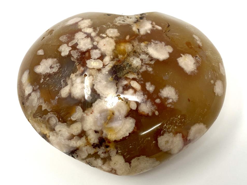 Large Cherry Blossom Agate Crystal Heart 9.2cm