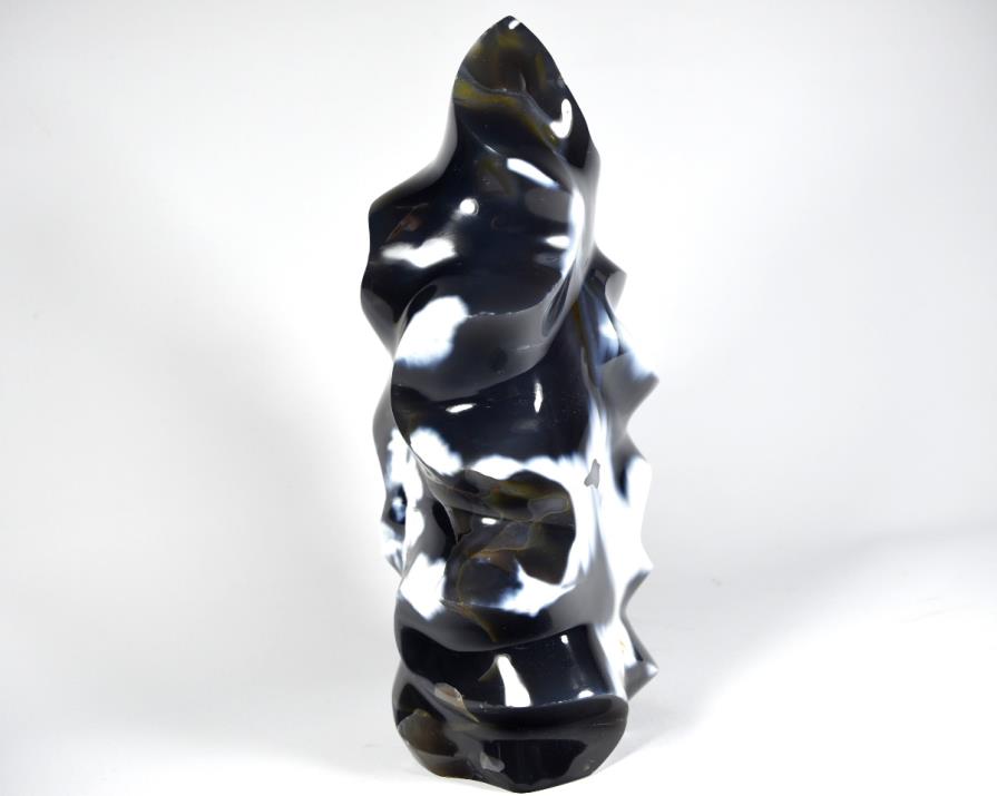 Very Large Orca Agate Crystal Flame Shape 27cm