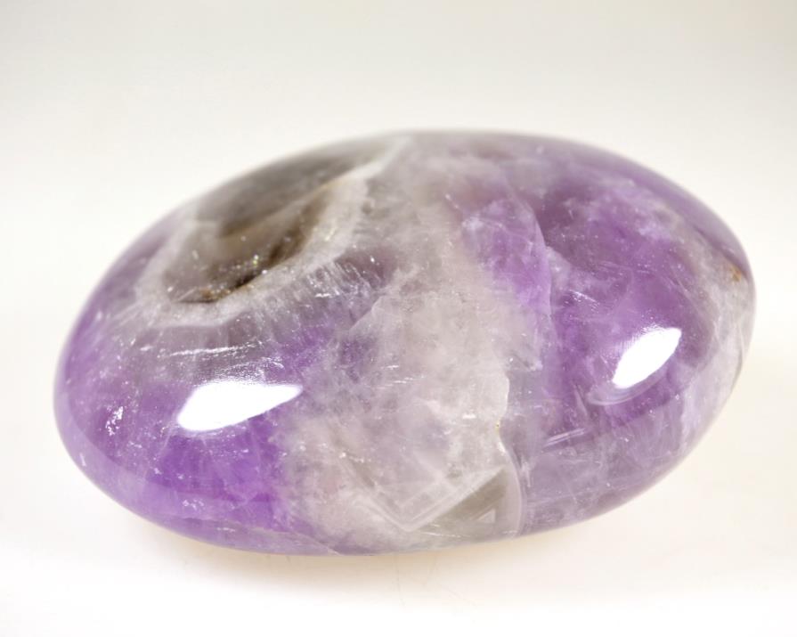Large Chevron Amethyst Crystal Pebble 8.1cm