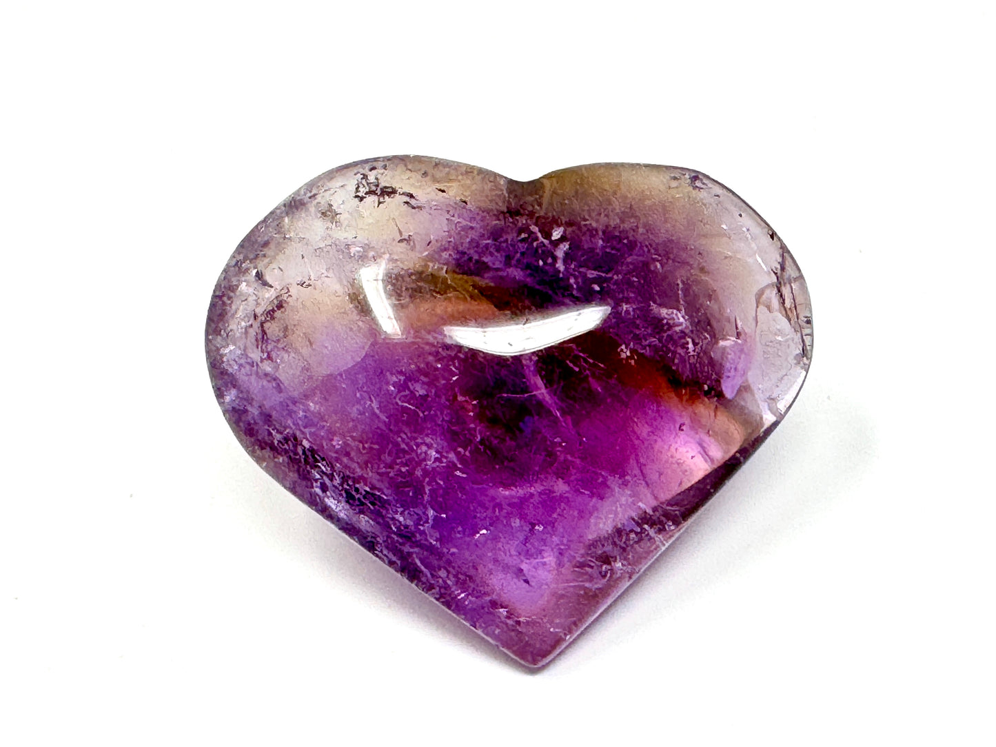 Ametrine Quartz Crystal Heart 4.7cm