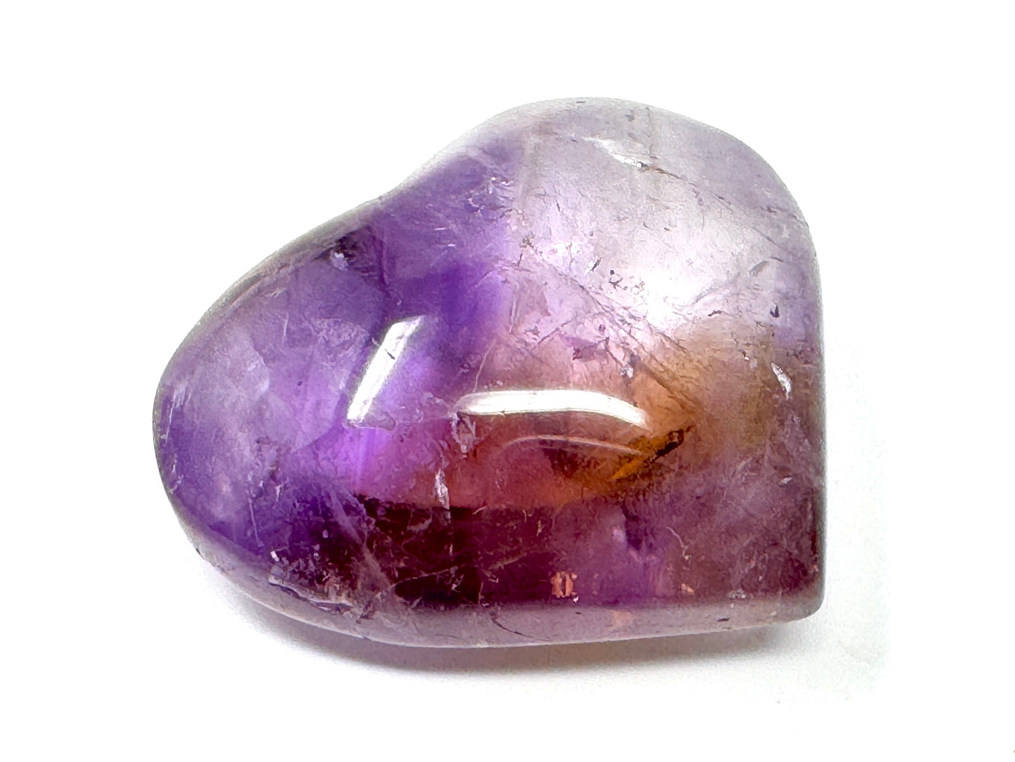 Ametrine Quartz Crystal Heart 4cm