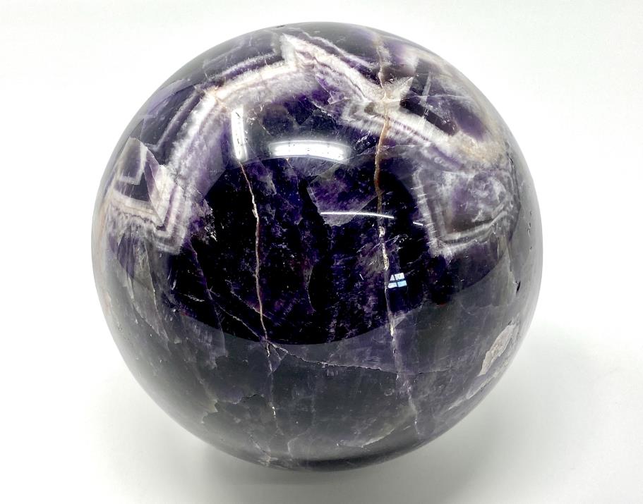 Large Chevron Amethyst Crystal Sphere 11.1cm