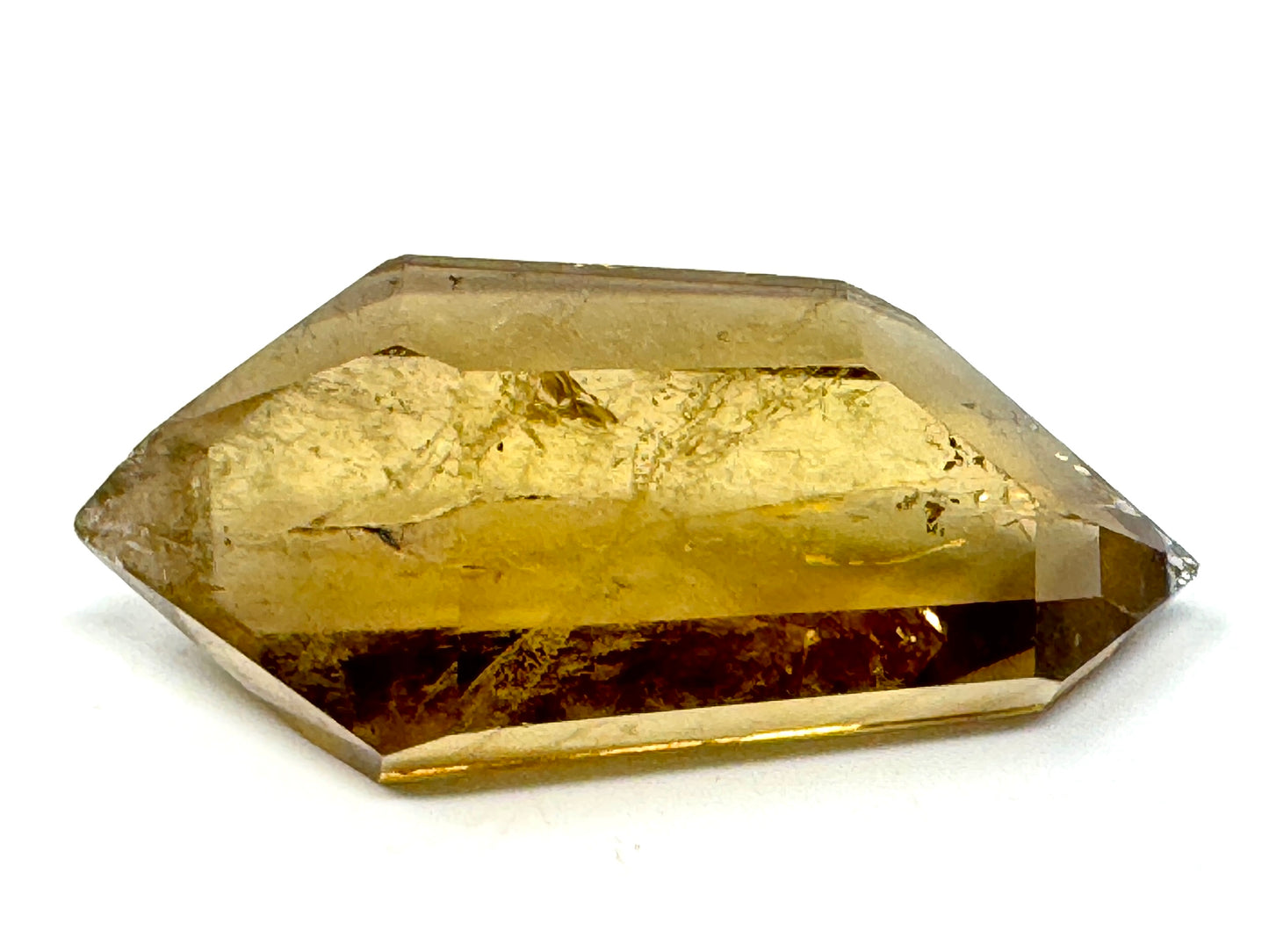 Natural Citrine Double Terminated Quartz Crystal Point 5.8cm