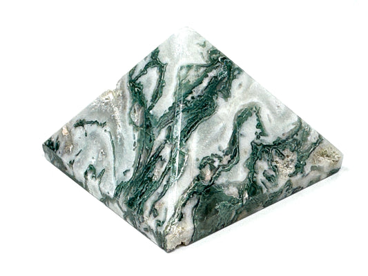Druzy Moss Agate Crystal Pyramid 3.7cm