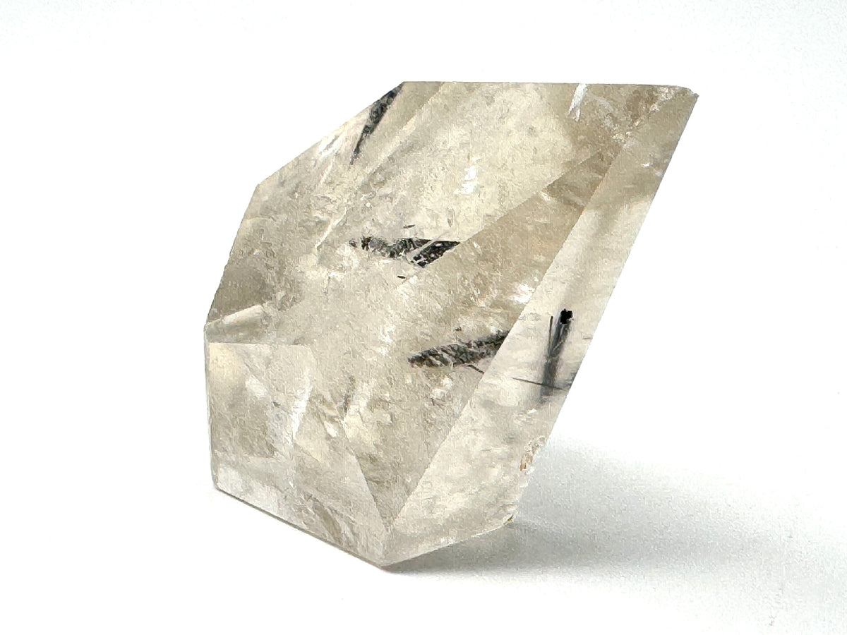 Faceted Quartz With Tourmaline Crystal 4.3cm