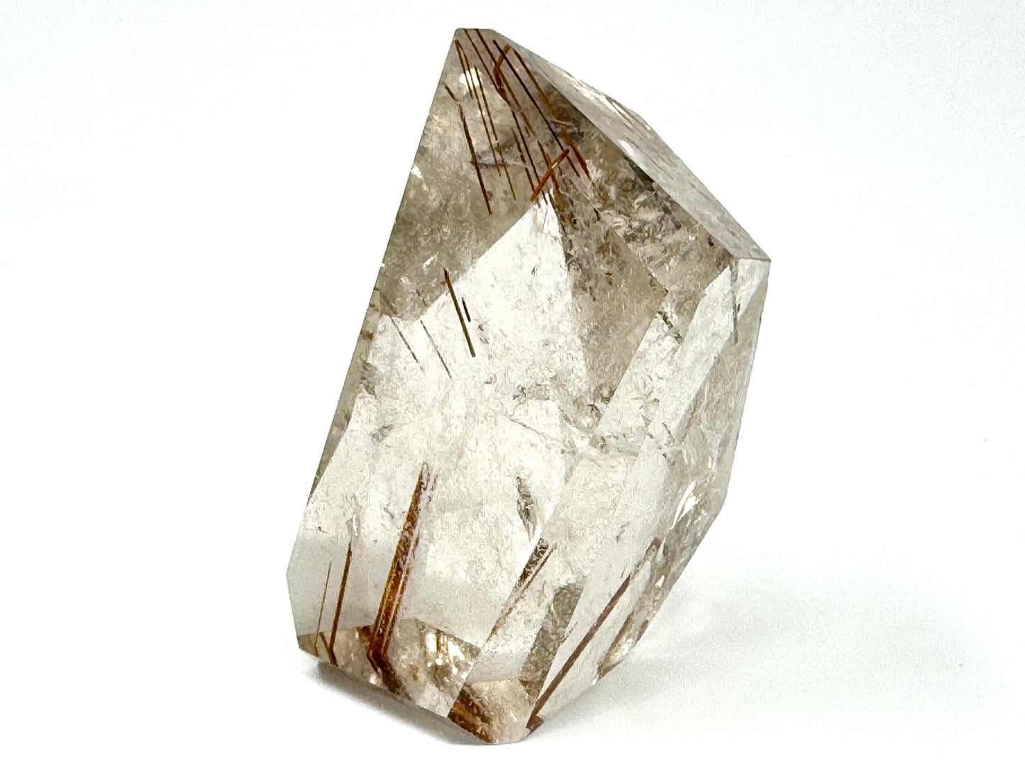 Faceted Smoky Rutilated Quartz Crystal 5.5cm
