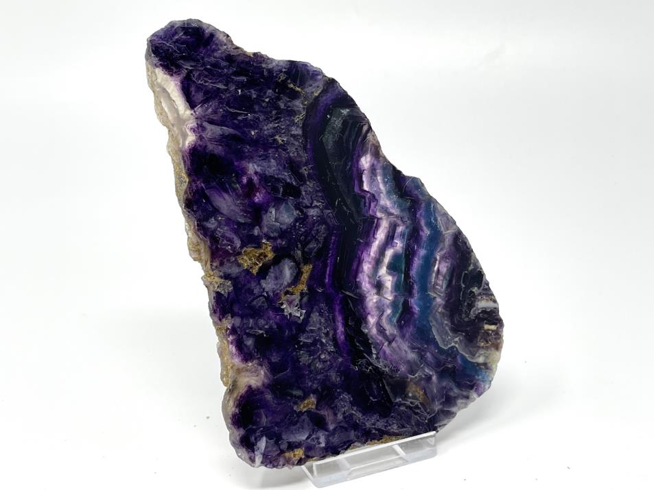 Large Rainbow Fluorite Crystal Slice 13.4cm