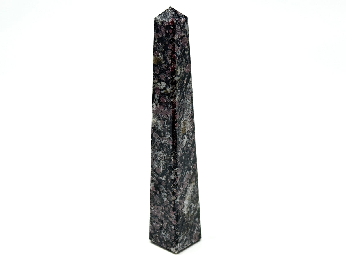 Garnet in Black Tourmaline Crystal Tower 13.5cm