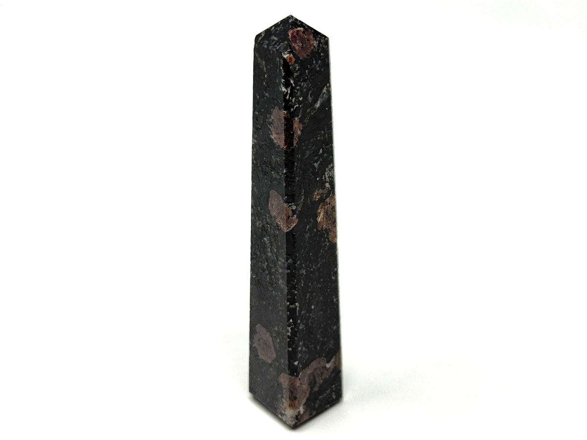 Garnet in Black Tourmaline Crystal Tower 9.7cm