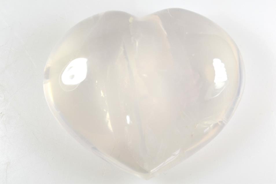Large Girasol Quartz Crystal Heart 8.7cm