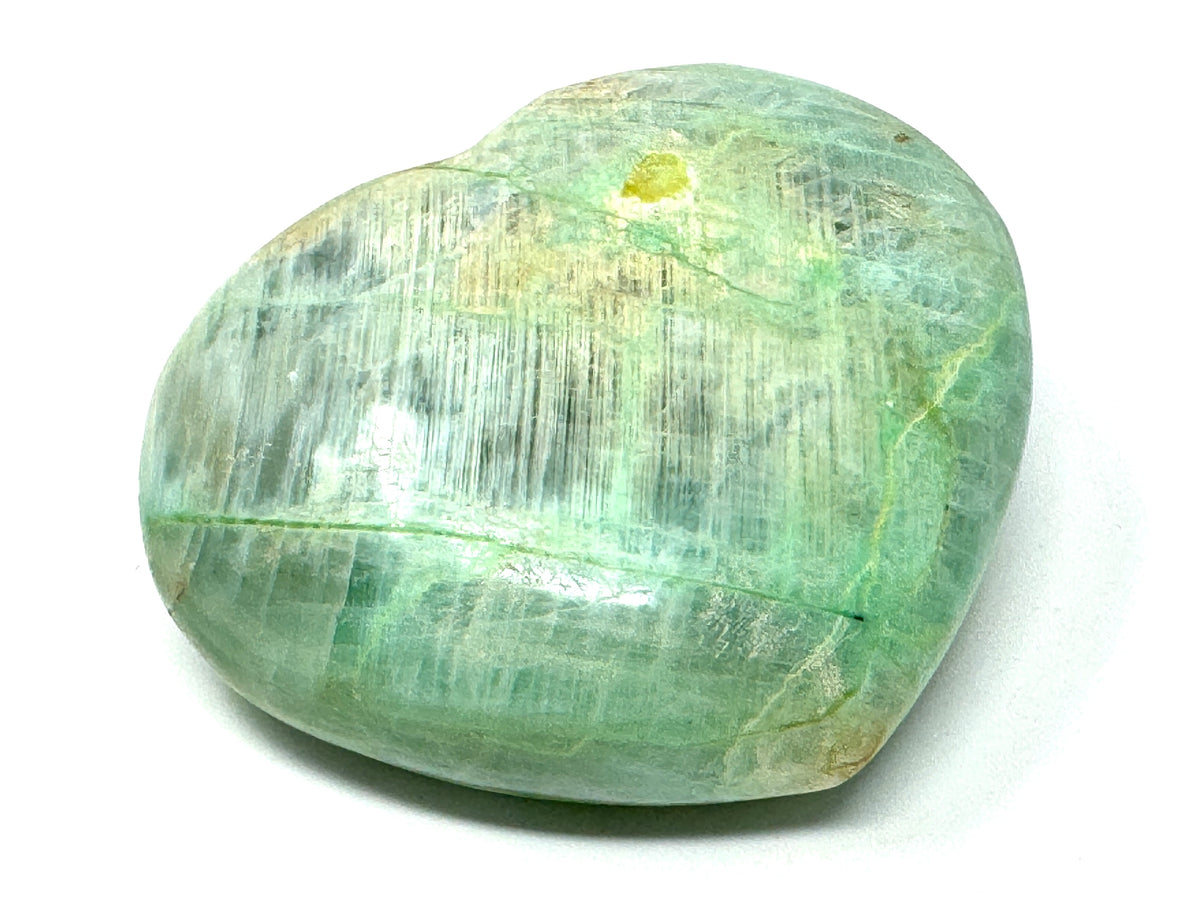 Large Green Moonstone Crystal Heart 9.4cm