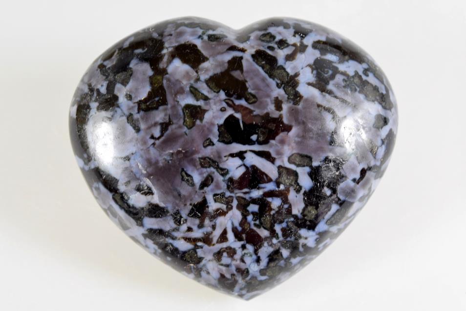 Large Indigo Gabbro Crystal Heart 7.5cm