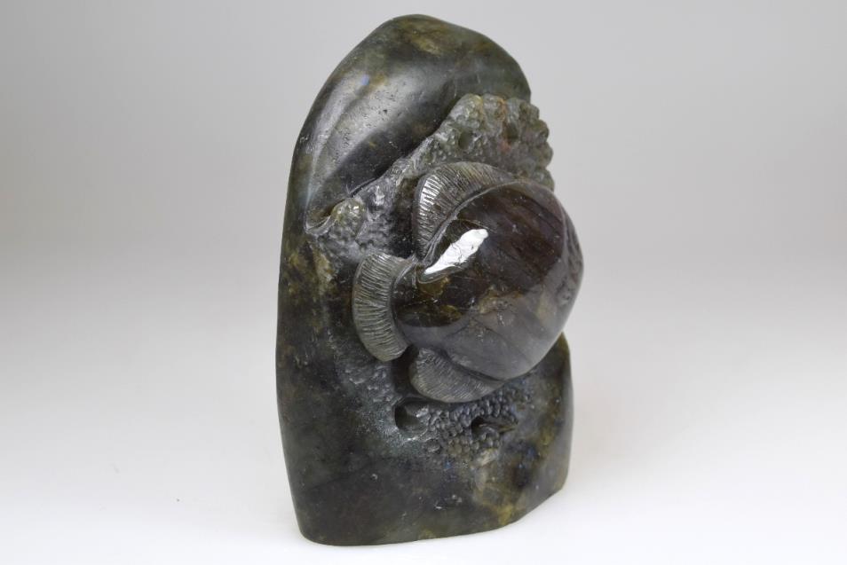 Large Labradorite Fish Crystal Carving 11.1cm