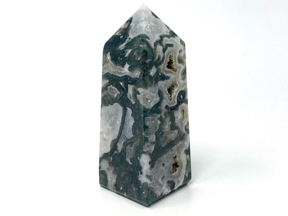 Large Druzy Moss Agate Crystal Tower 14.2cm