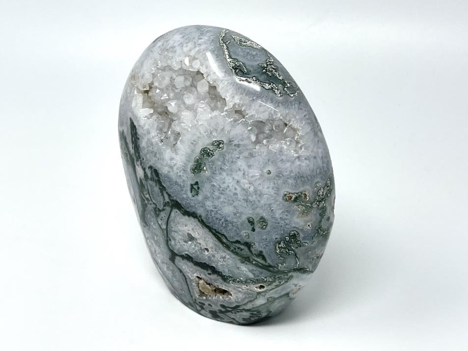 Large Druzy Moss Agate Crystal Freeform 13.7cm