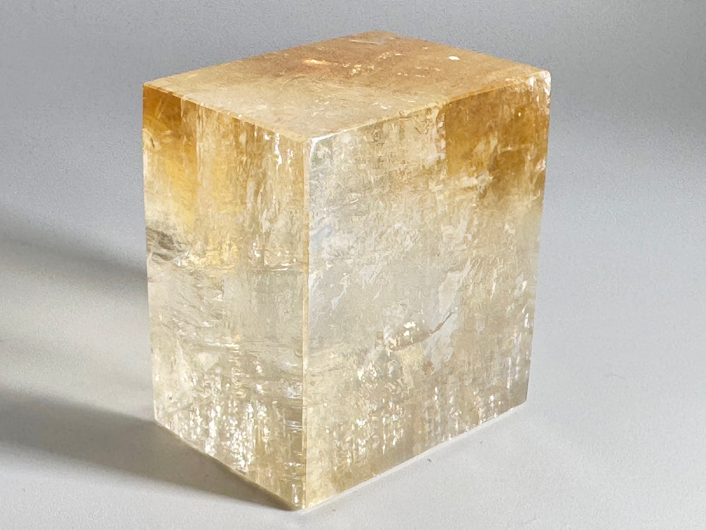 Polished Optical Honey Calcite Crystal 4.6cm