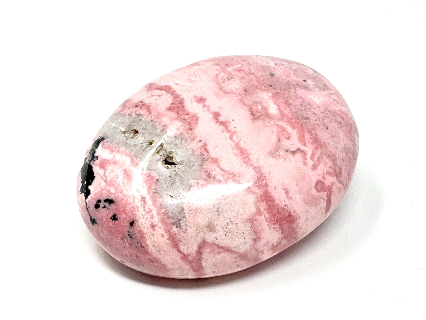 Druzy Peruvian Rhodonite Crystal Pebble 5.7cm