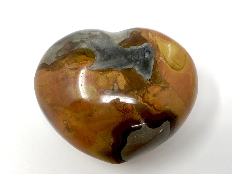 Large Polychrome Jasper Crystal Heart 8cm