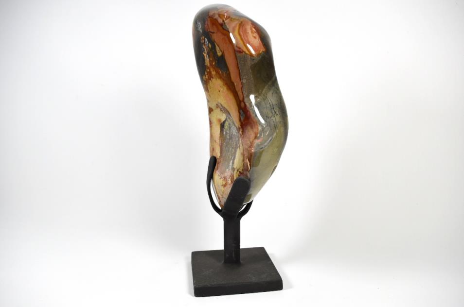 Large Polychrome Jasper Mounted Crystal Freeform 26.5cm