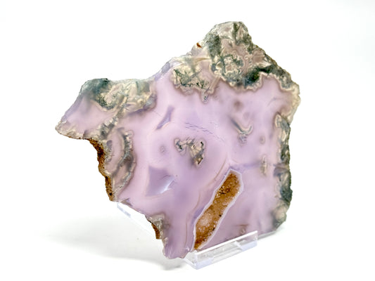 Druzy Purple Moss Agate Crystal Slice 14.1cm