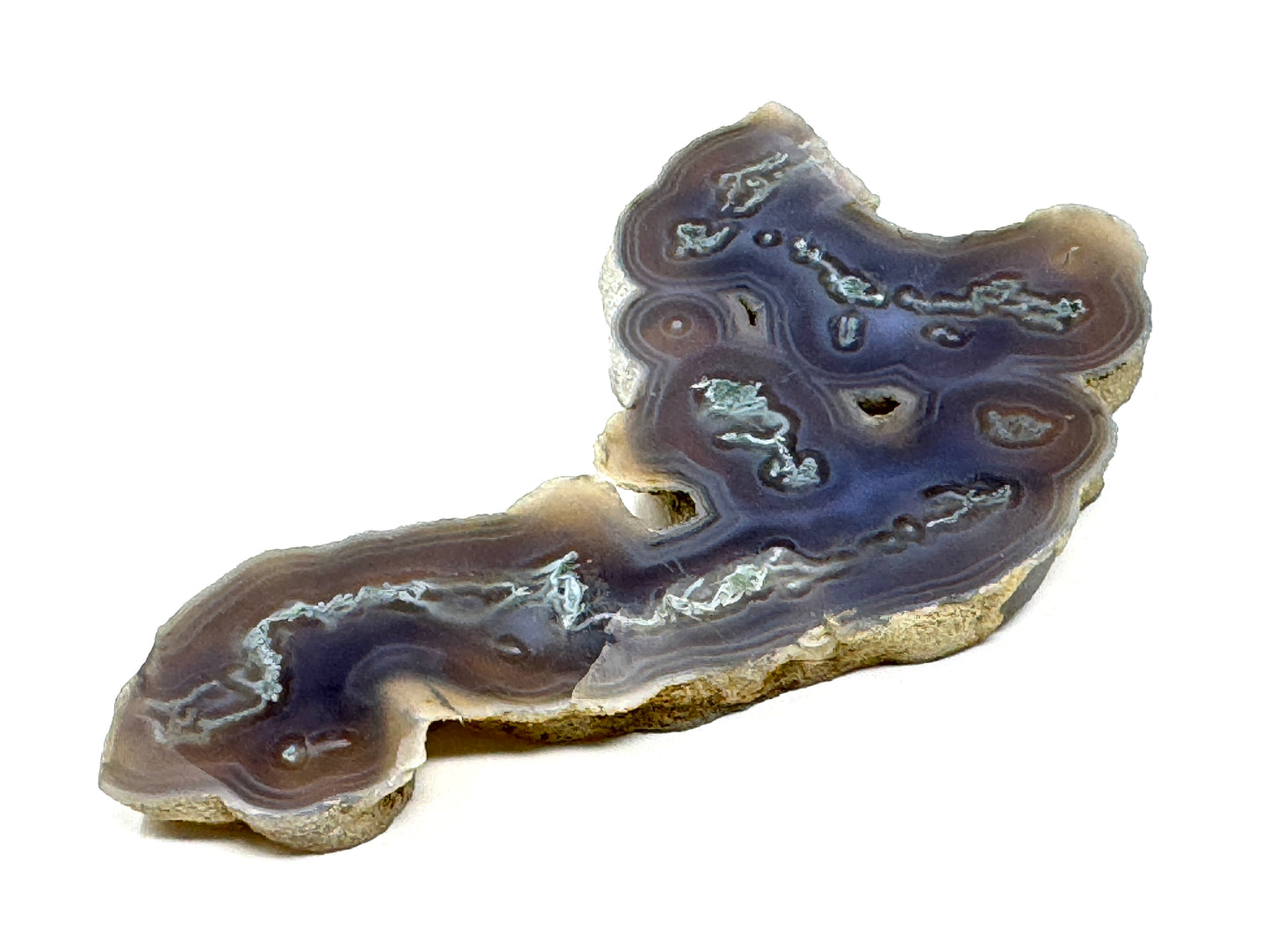 Purple Moss Agate Crystal Slice 13.2cm