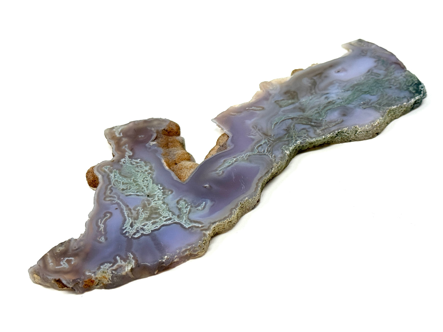 Purple Moss Agate Crystal Slice 19cm