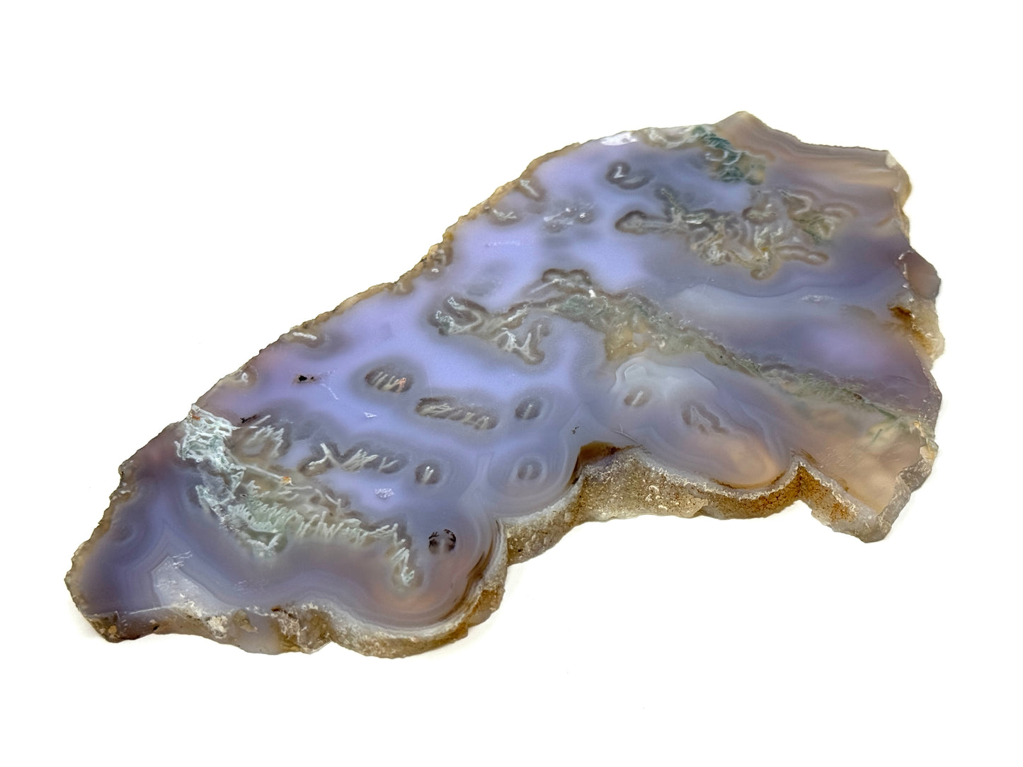 Purple Moss Agate Crystal Slice 14.5cm