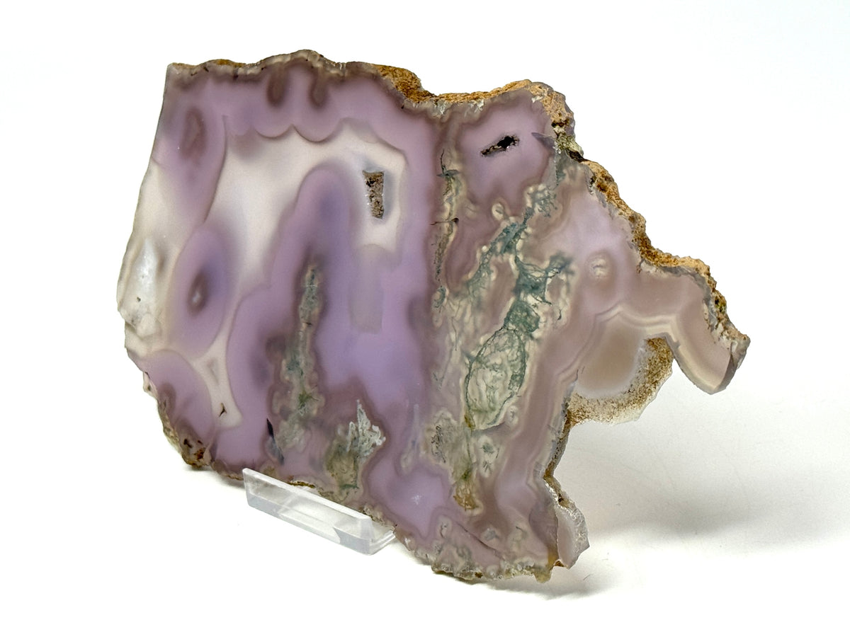 Purple Moss Agate Crystal Slice 18cm