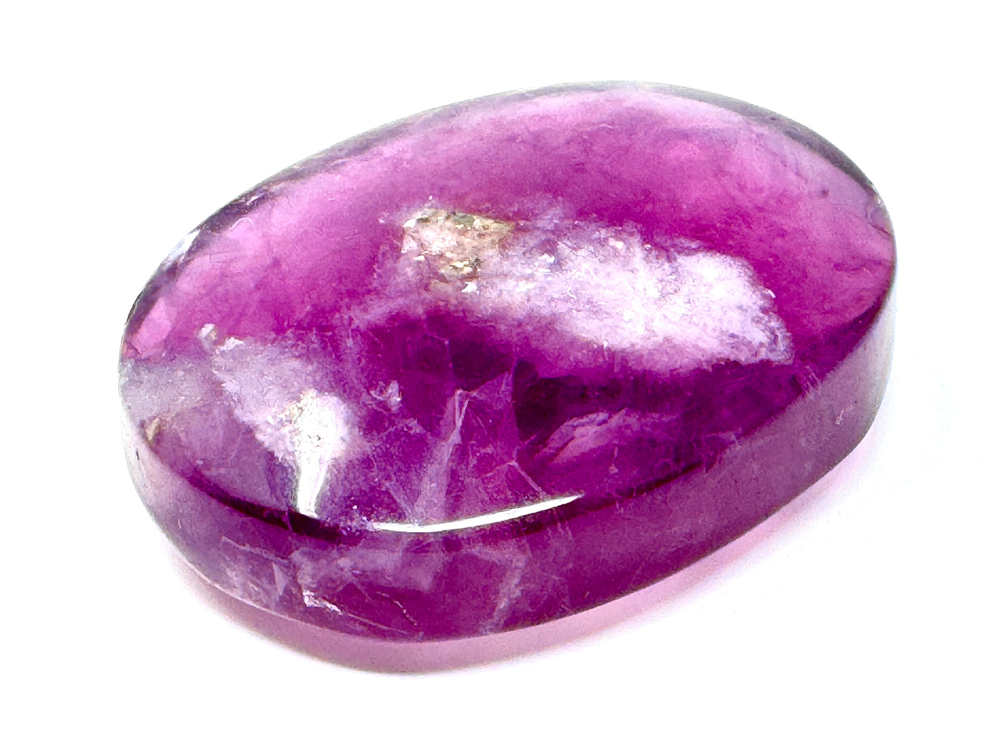 Purple Fluorite Crystal Pebble 6.1cm