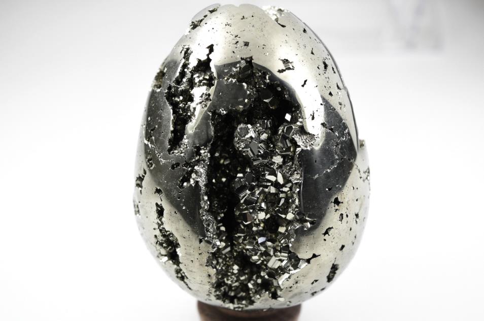 Large Pyrite Crystal Egg 9.5cm