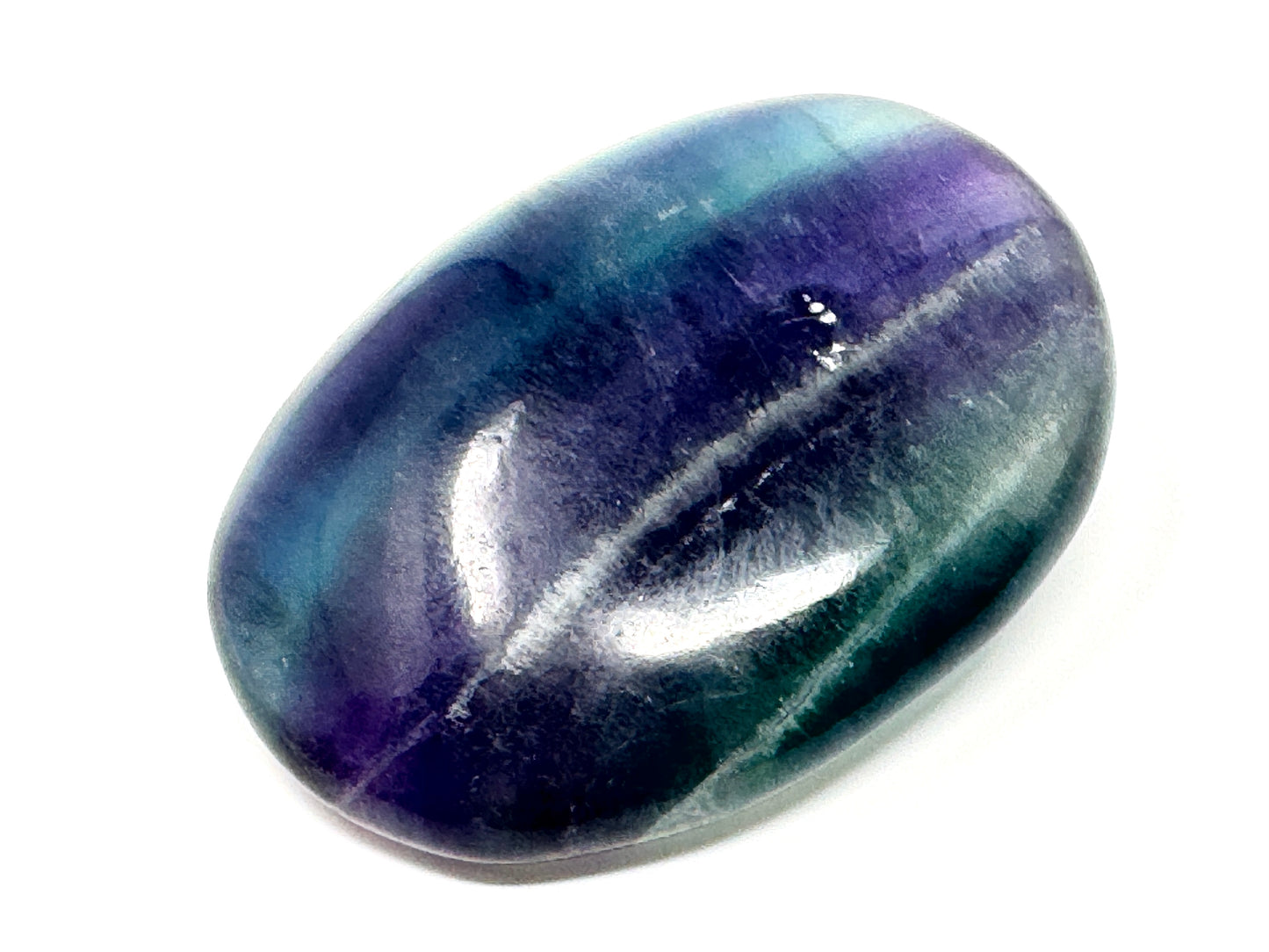 Rainbow Fluorite Crystal Pebble 6.3cm