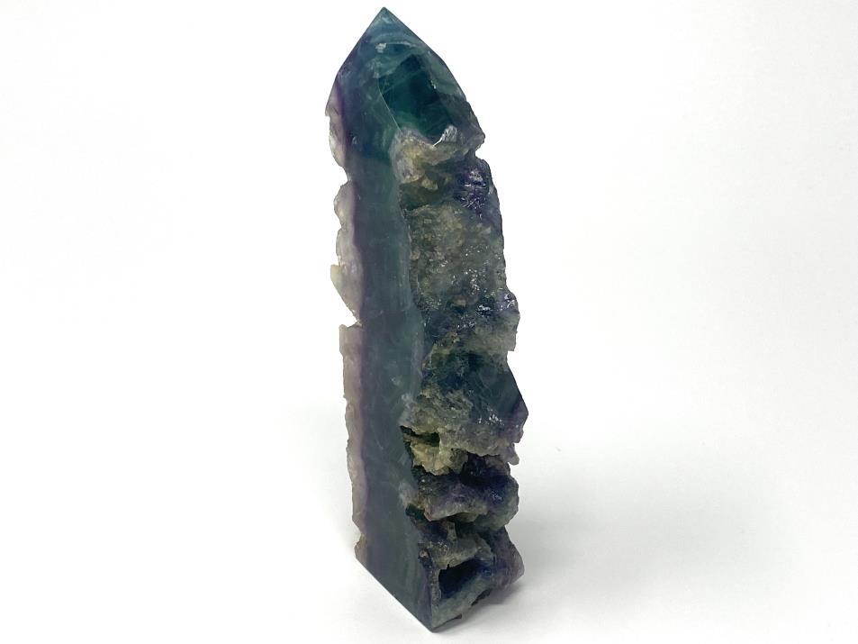 Large Rainbow Fluorite Crystal Wave Point 16cm