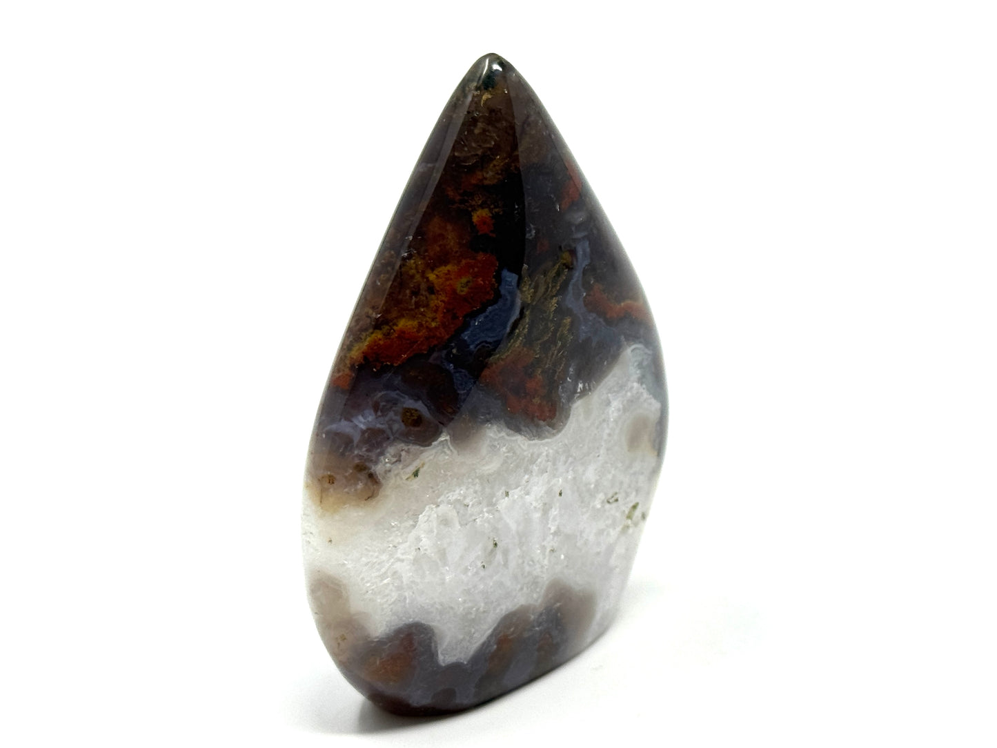 Druzy Red Moss Agate Crystal Freeform 7.9cm