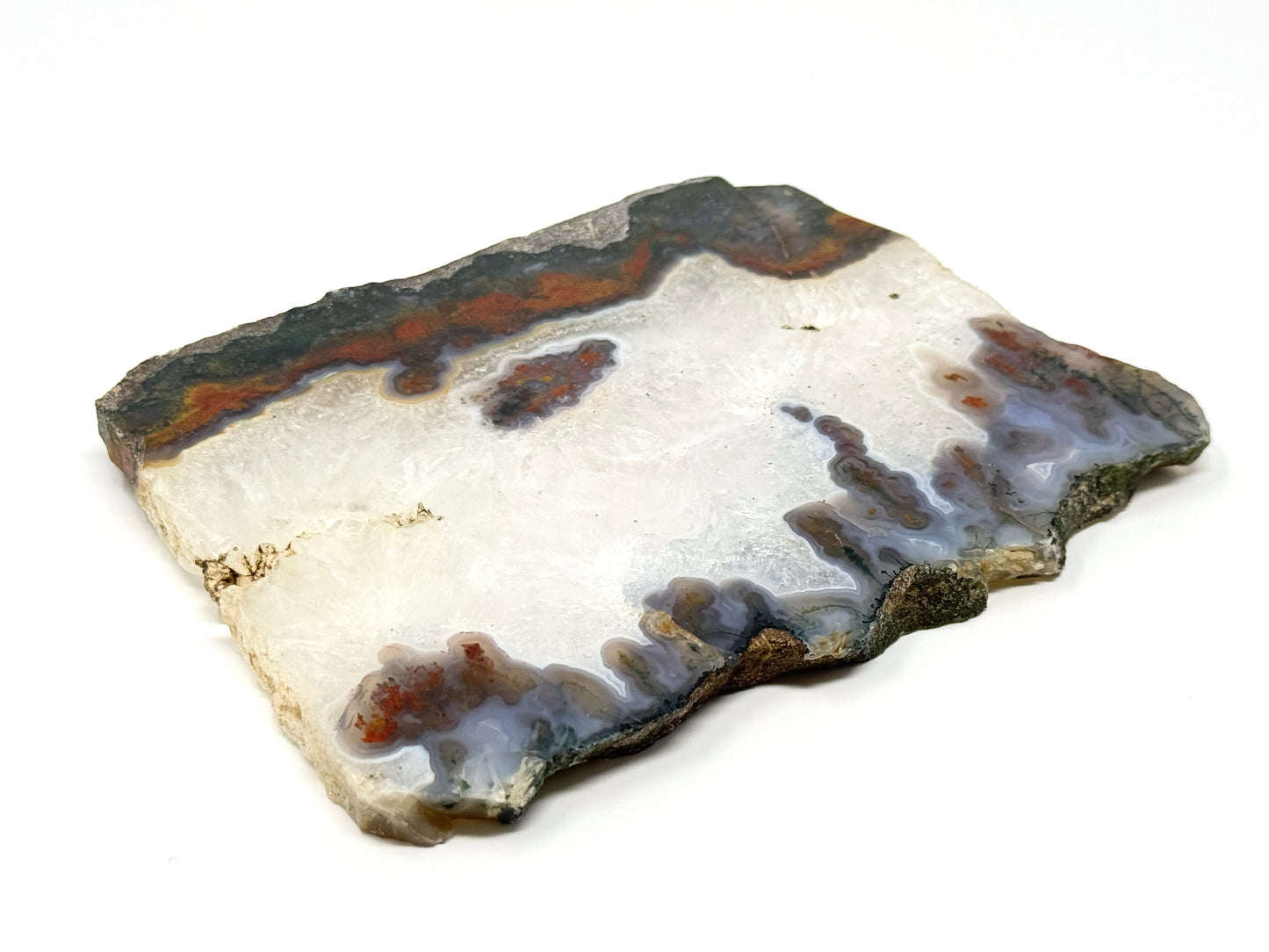 Red Moss Agate Crystal Slice 13.7cm