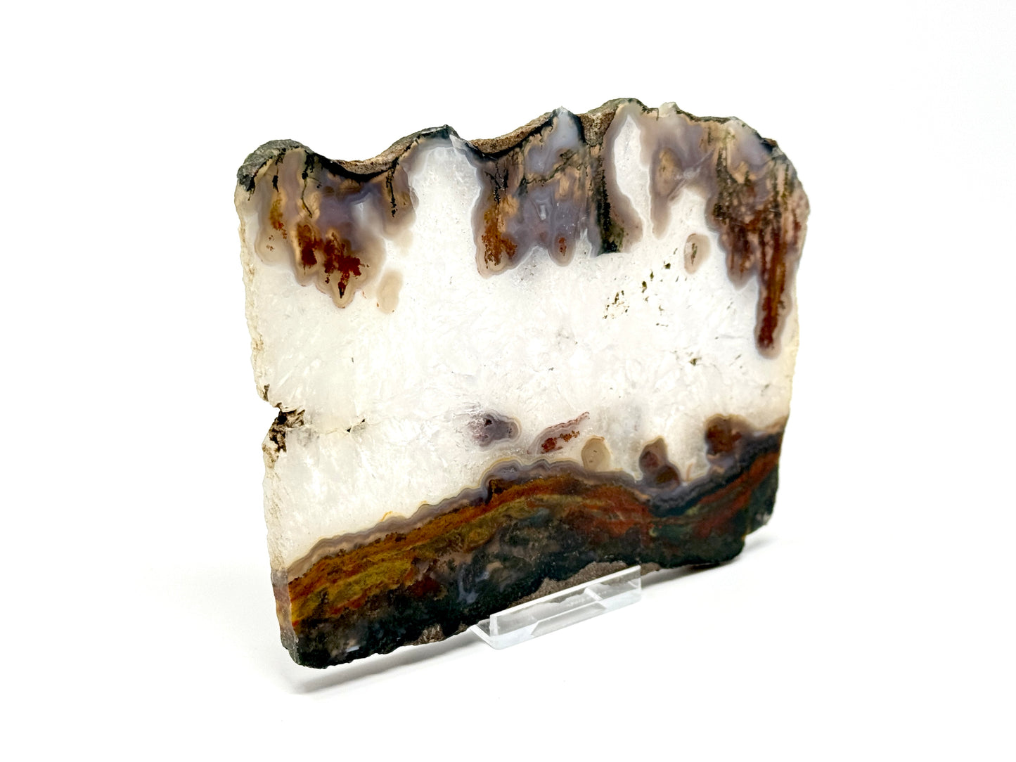 Red Moss Agate Crystal Slice 14.6cm