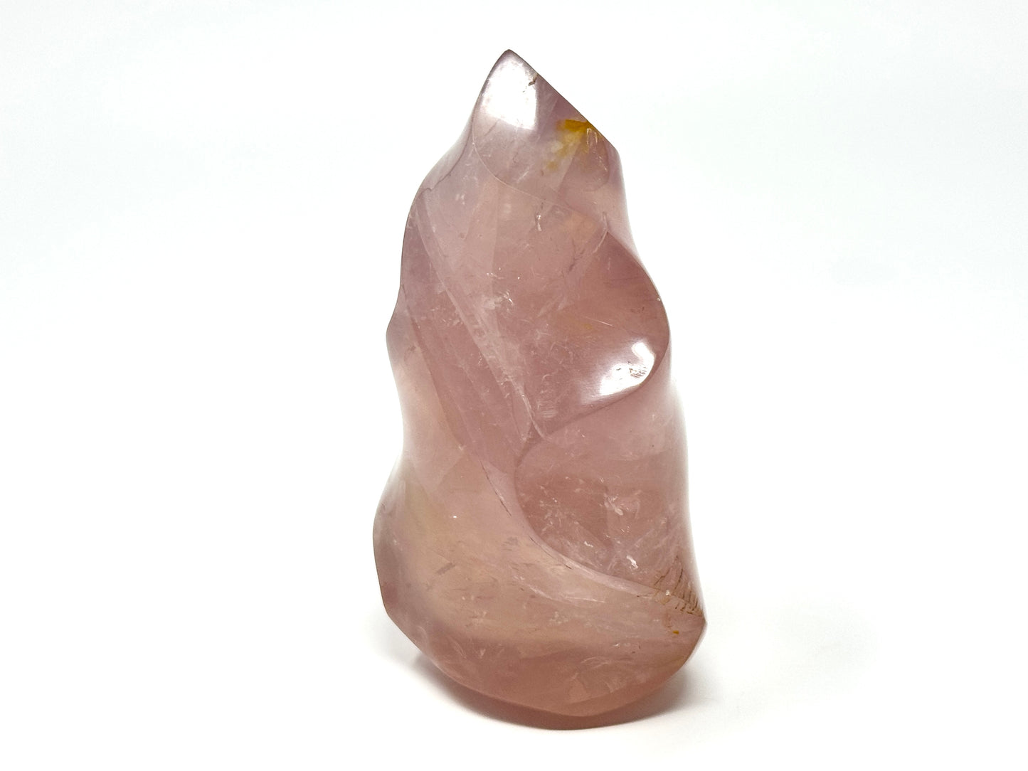 Large Rose Quartz Crystal Flame Shape 12.8cm