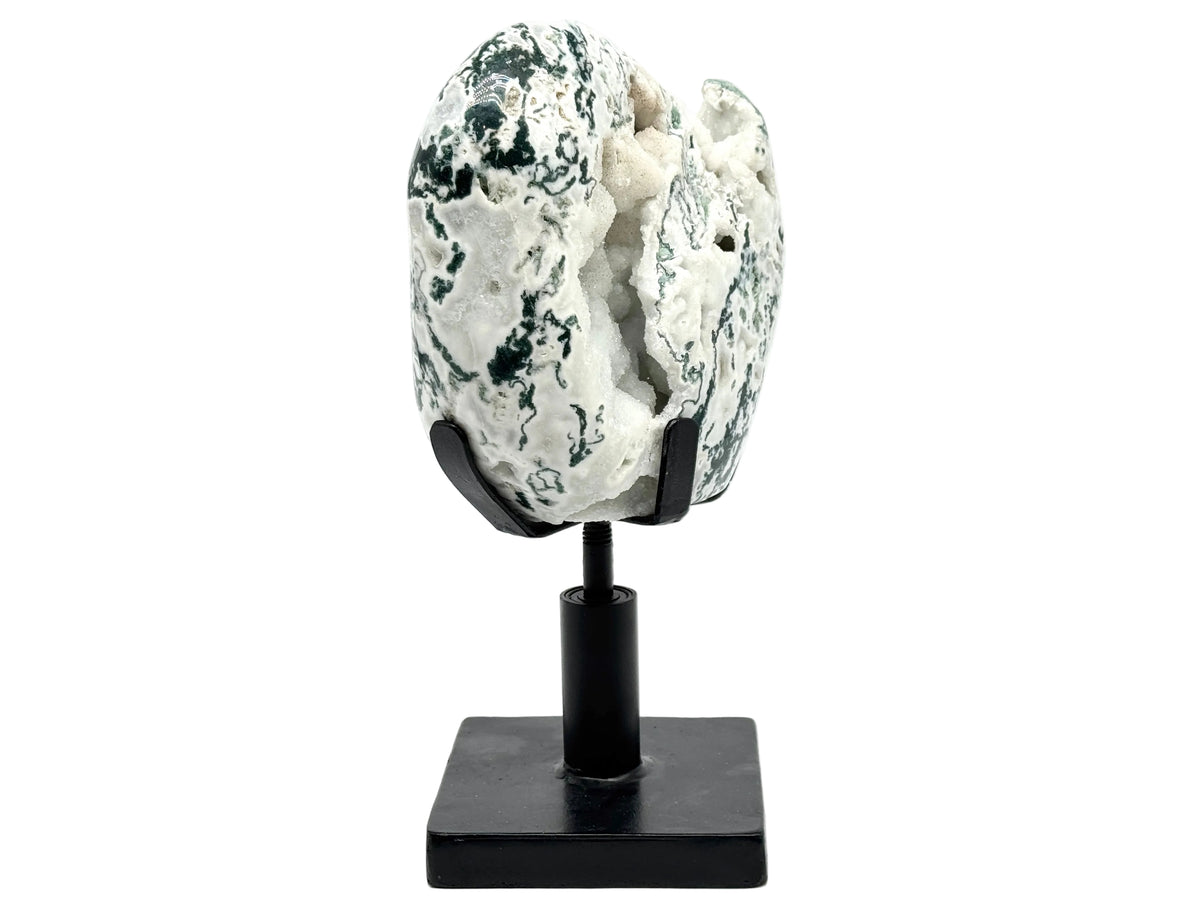 Large Mounted Druzy Moss Agate Freeform 33cm