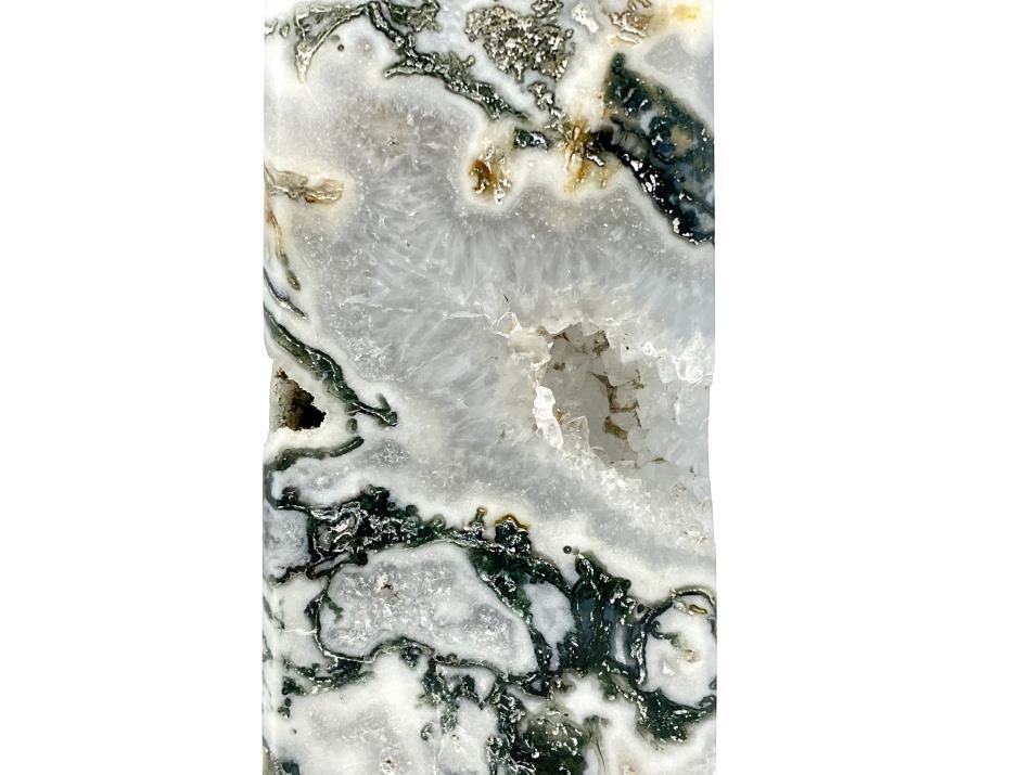 Large Druzy Moss Agate Crystal Tower 22.2cm