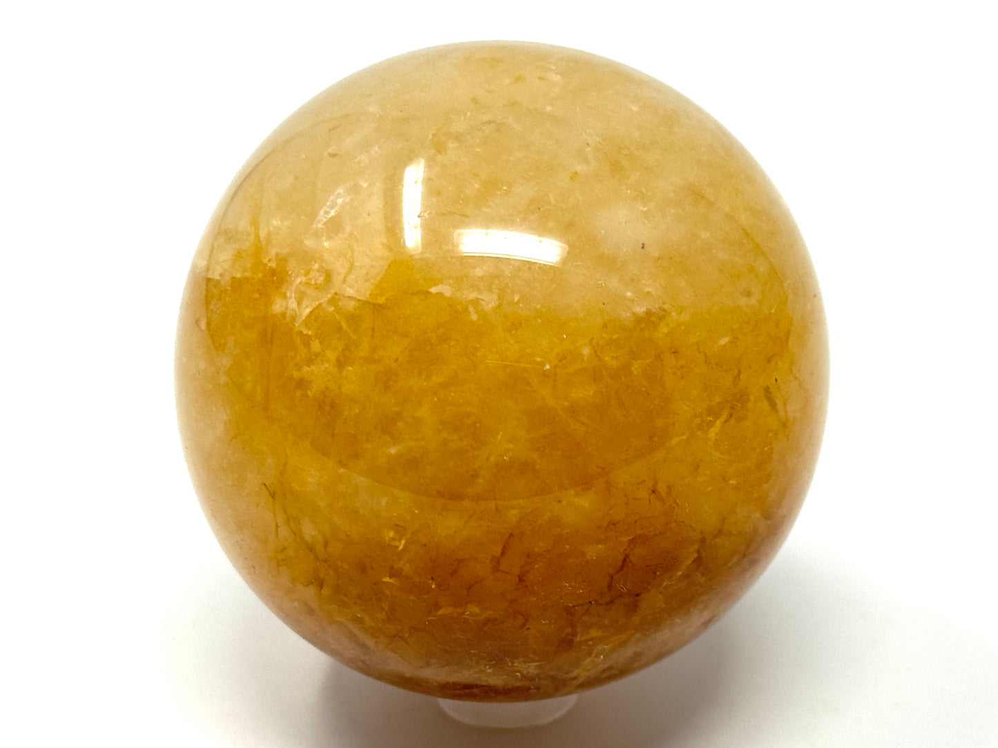 Yellow Quartz Crystal Sphere 6.8cm