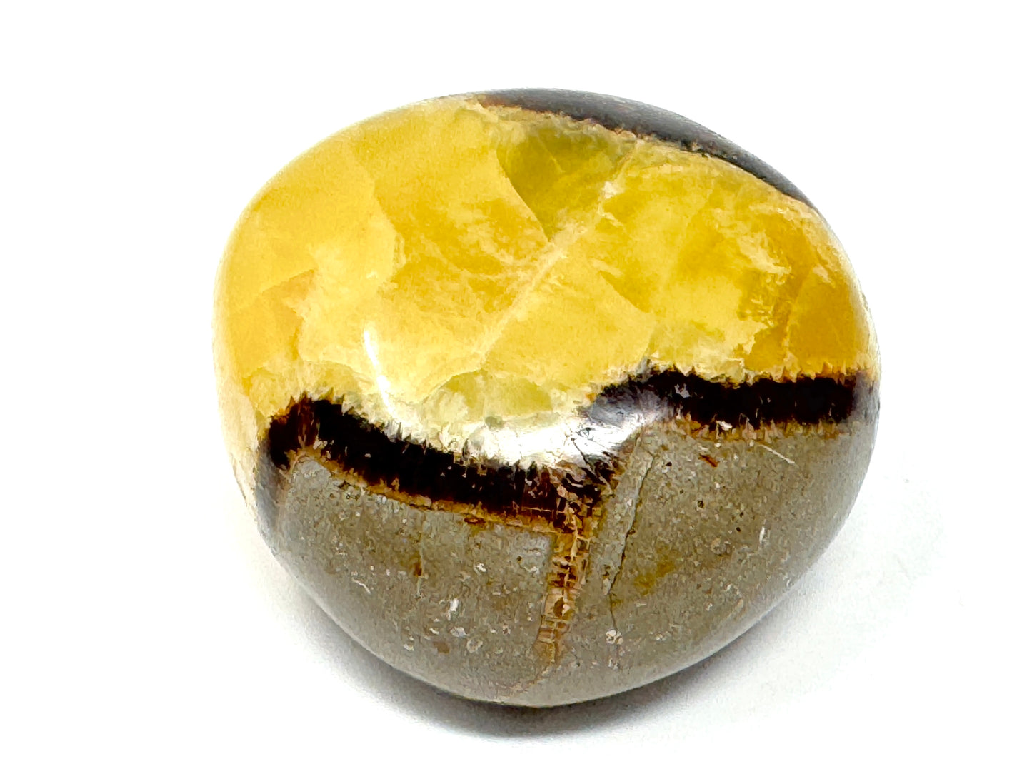 Yellow Septarian Crystal Pebble 5.1cm