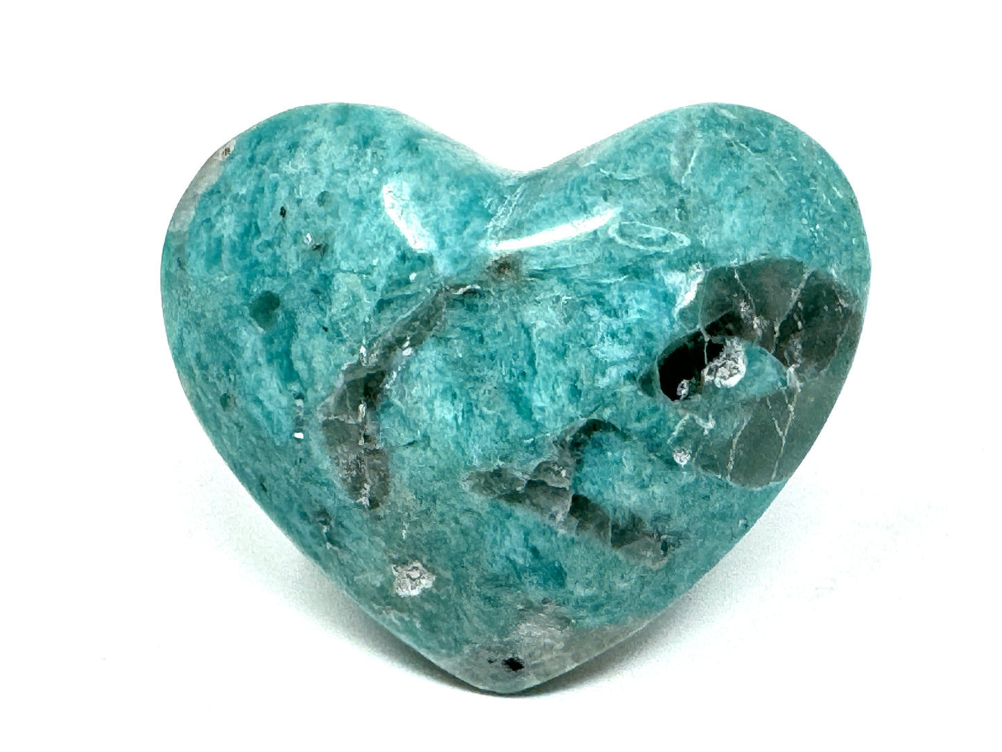 Amazonite Crystal Heart 4.7cm