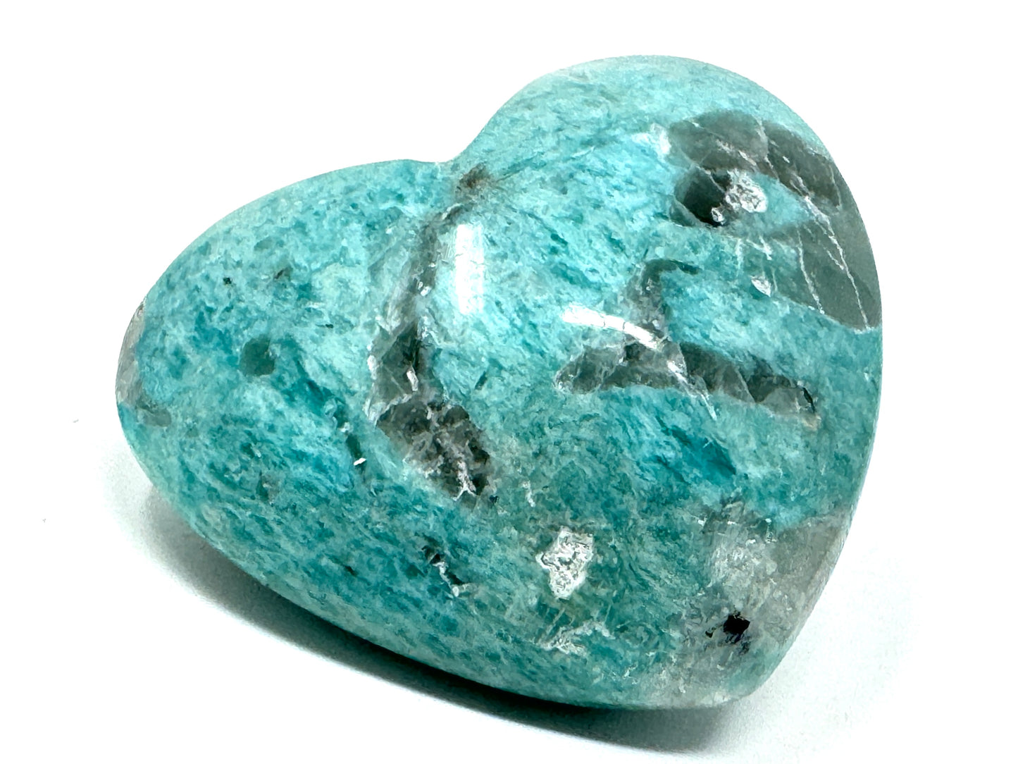 Amazonite Crystal Heart 4.7cm